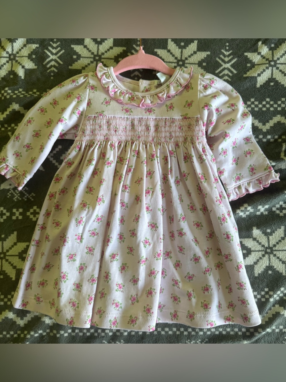 Smocked Floral Baby Dress NWT